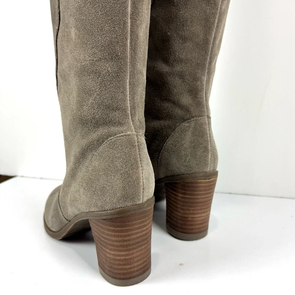 Dr. Scholl's Original Collection Lydia Knee High Boot Grey Brushed Nickel Sz 7.5